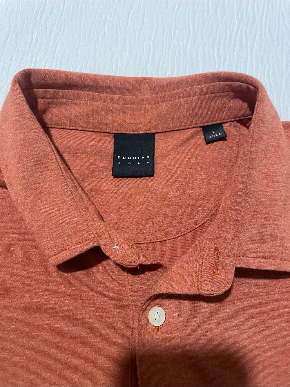 Dunning Golf Men's Heathered Rust Polo